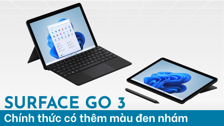 Surface Go 3 chính thức có thêm màu đen nhám